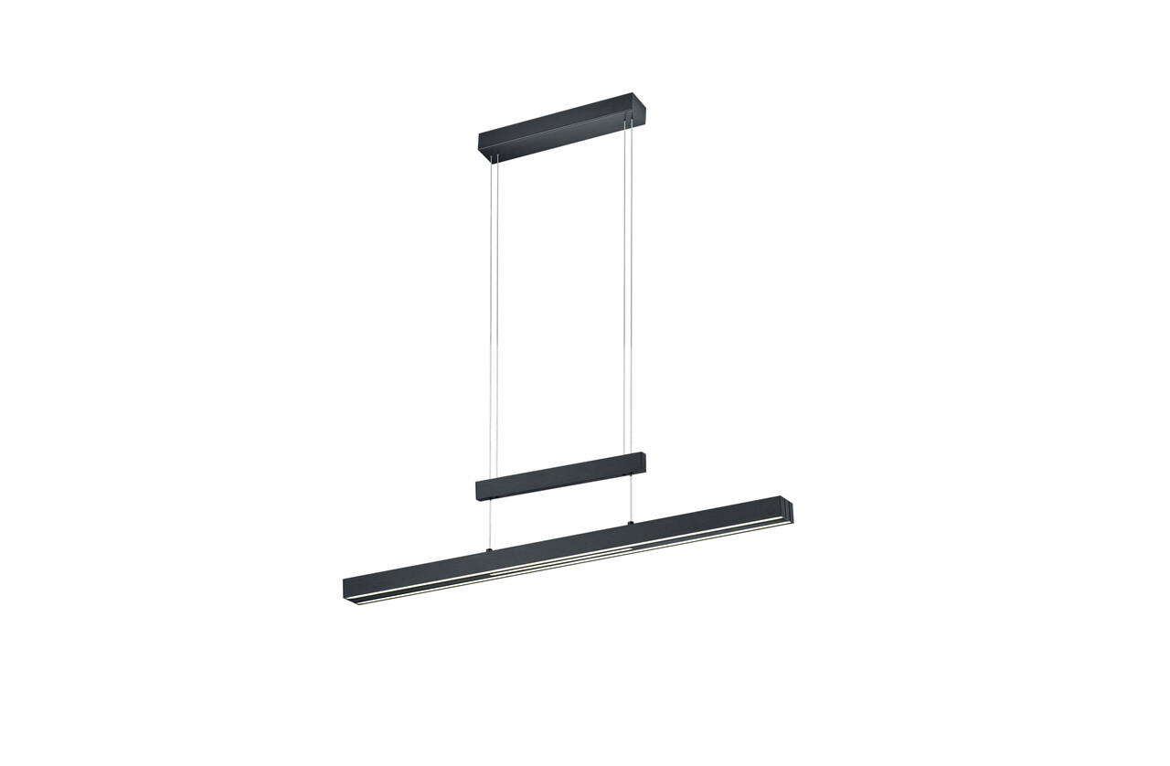 Lustra Trajan, TRIO, 150.5x6x150 cm, 45W, 1x SMD, metal, negru mat - imagine 5